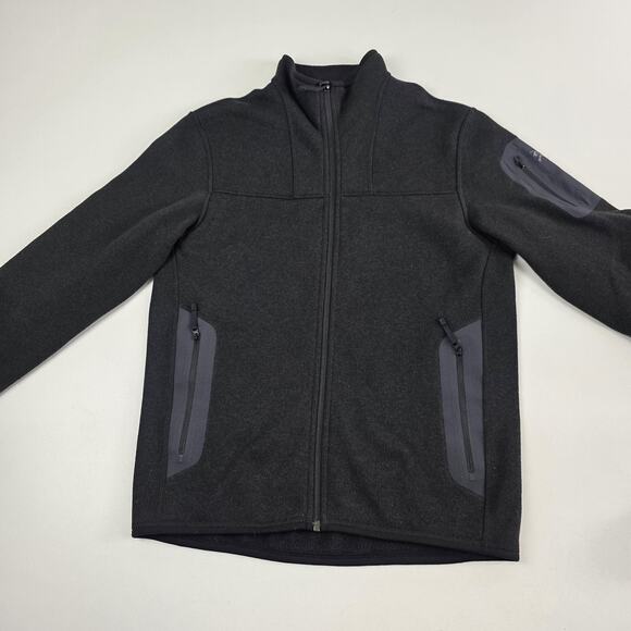 Arc'teryx Covert Cardigan Fleece Jacket Mens Small Dark Gray Full Zip Heathered - Picture 3 of 11